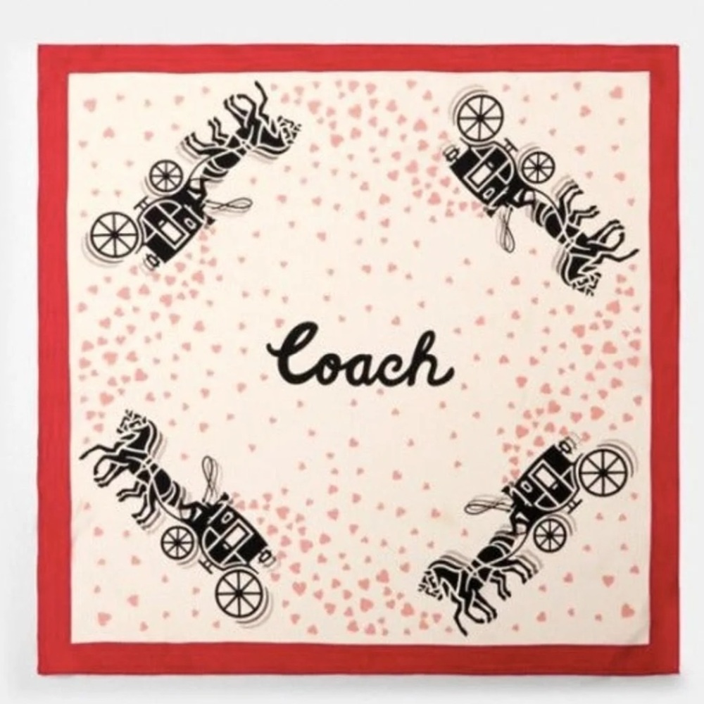 Coach Horse And Carriage Silk Bandana NWT
